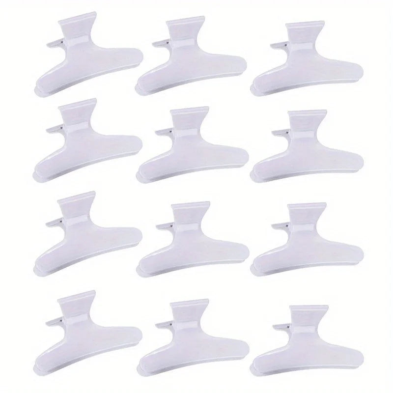 12pcs Butterfly Holding Hair Clip Hair Section Claw Clamps Hairdressing Tool for Cutting Hairdressing butterfly clip grab salon