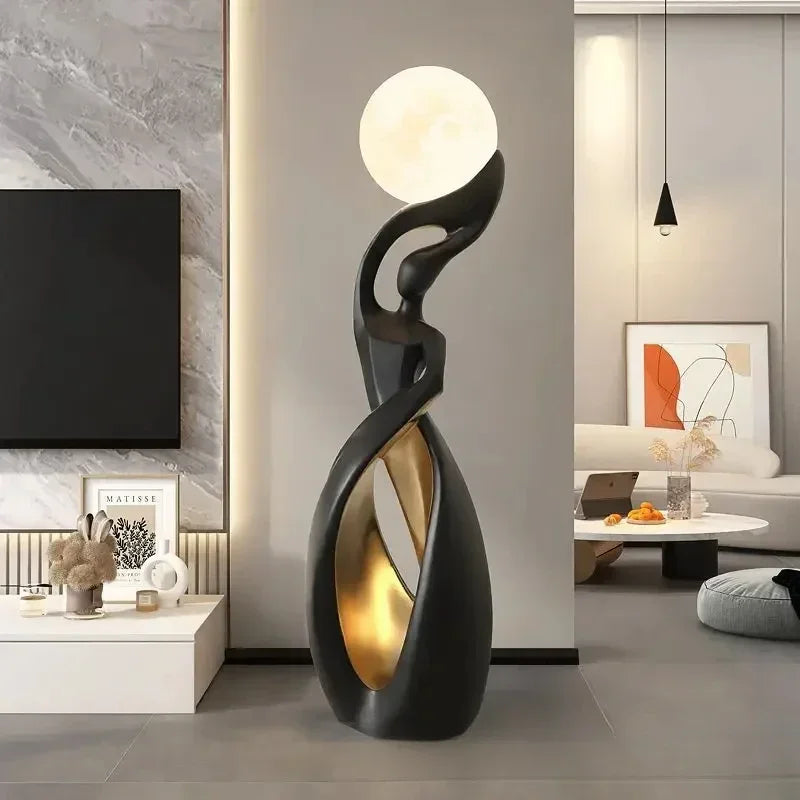 Creative Art Living Room LED Floor Lamp Next to TV Cabinet Home Decoration Sculpture Abstract Nordic Bedroom Lighting Fixtures