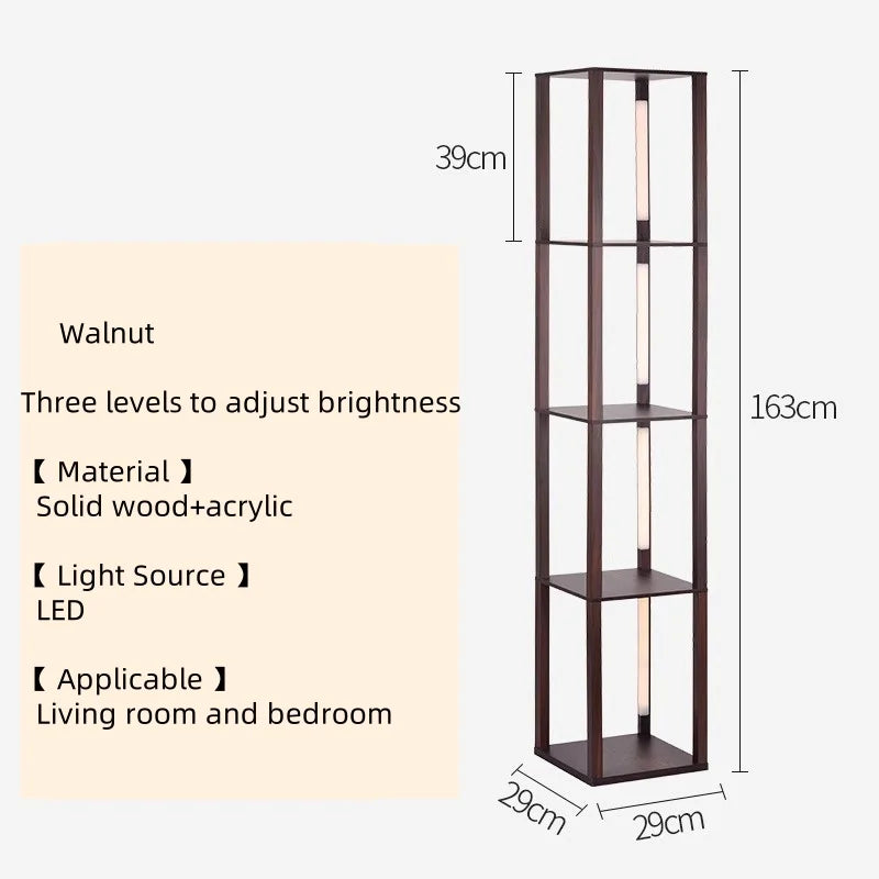 Living Room Floor Lamp Storage Rack Integrated Sofa Side Vertical Lamp Bedroom Bedside Table Lamp Decorative Lamp Display Rack