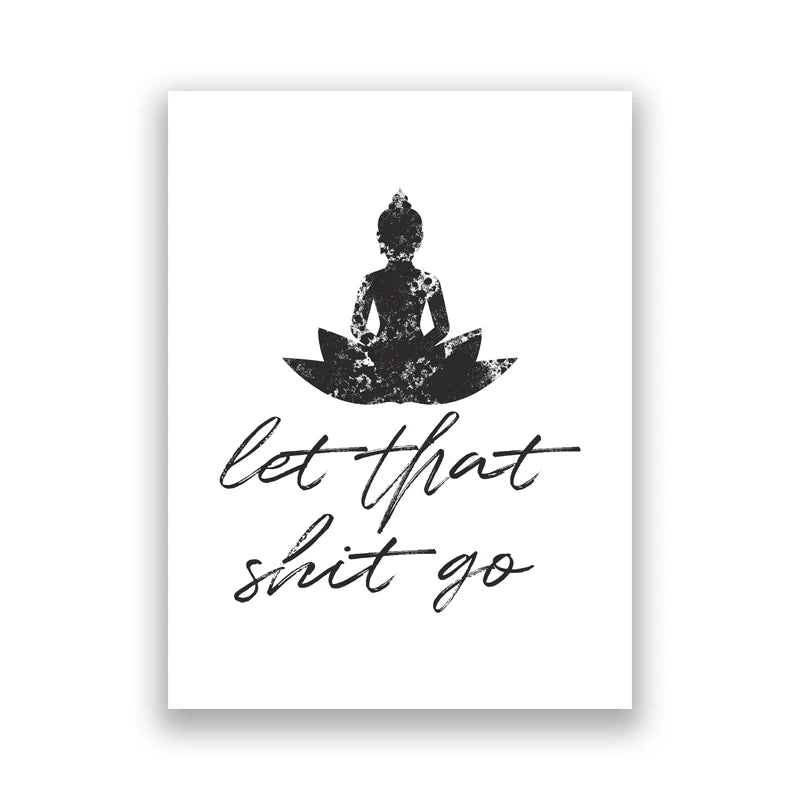 Funny Bathroom Sign Canvas Prints And Poster Let that Sh*t Go Quote Toilet Art for Men Painting Wall Picture Bathroom Decor