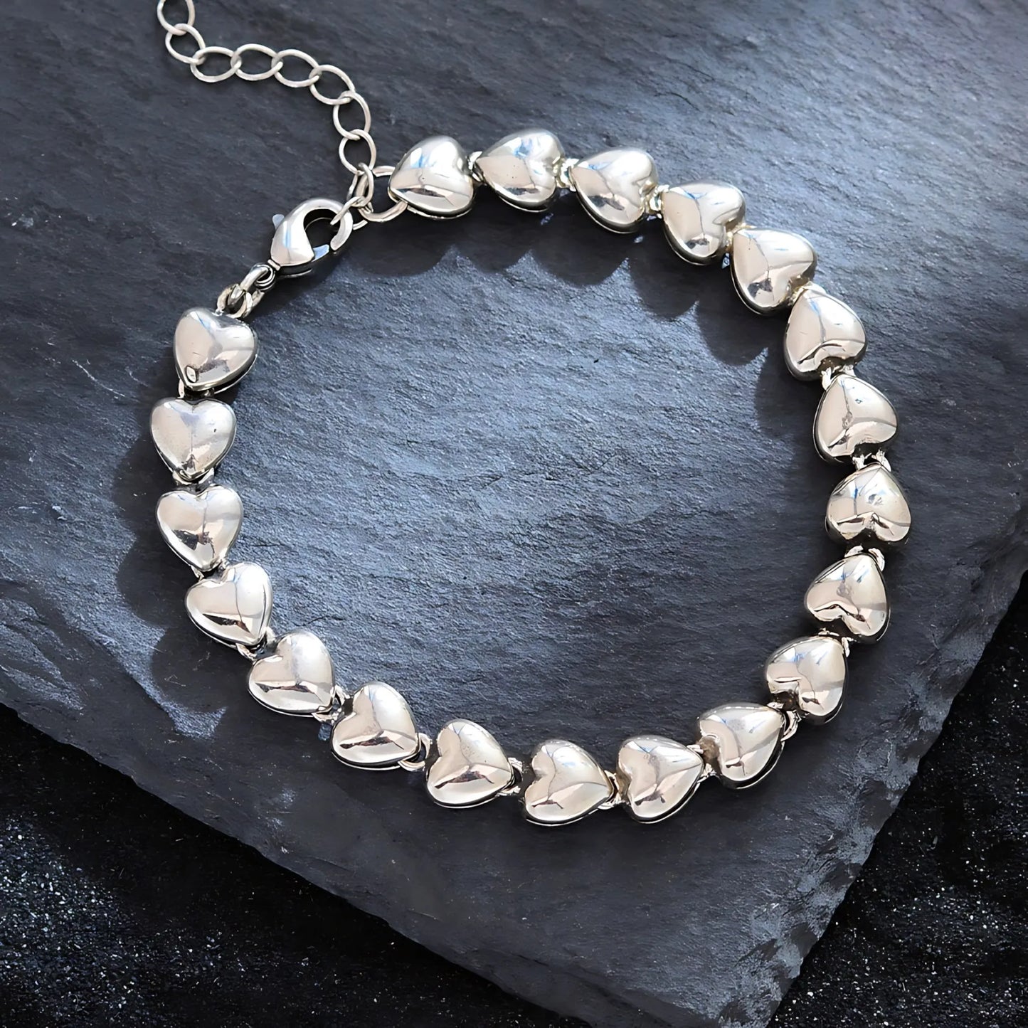 925 Sterling Silver Bracelet Geometric Cube Circle Punk Asymmetric Beaded For Woman Girl Fashion Jewelry Gift Dropship Wholesale