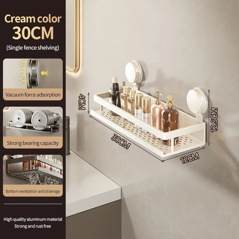 Suction cup storage rack, bathroom, non perforated artifact, toilet, washbasin, bathroom, wall mounted storage