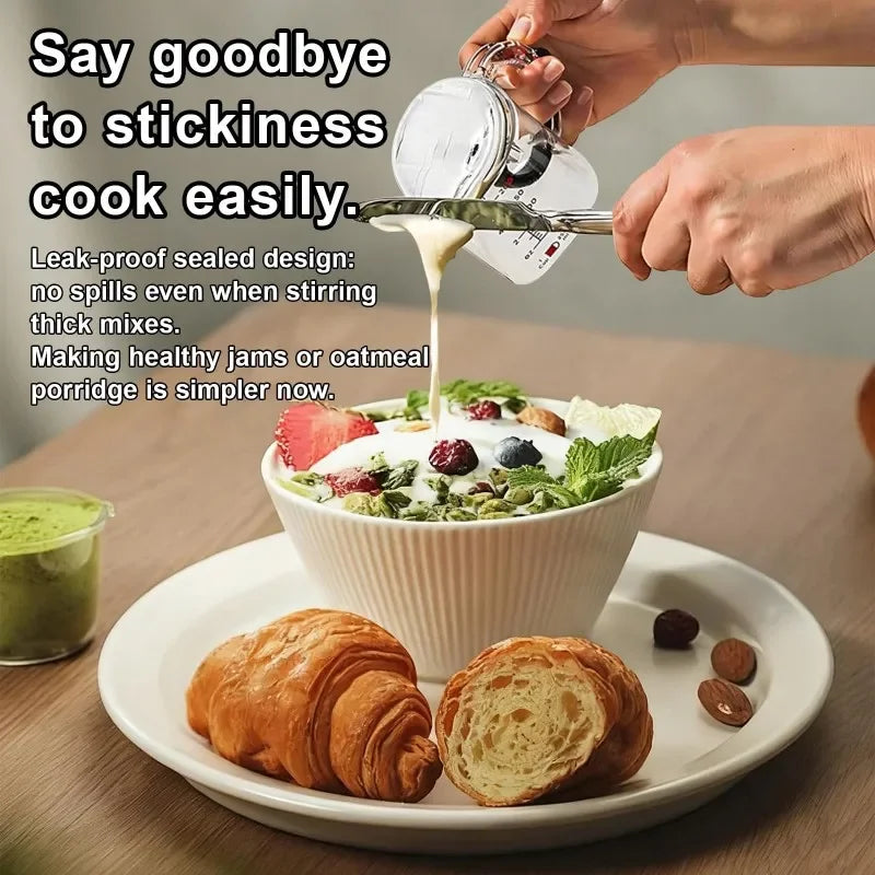 4-IN-1 Measuring Cup Adjustable MultiFunctional Measuring Cup with Scraper-Style Seal Base Kitchen Cube Cups Tools for Cooking