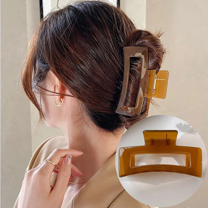 Korean Jelly Matte Gripping Clip Hairpin Trendy Simple Hair Claw Crab Barrettes Fashion For Girl Women Hair Accessories Headwear