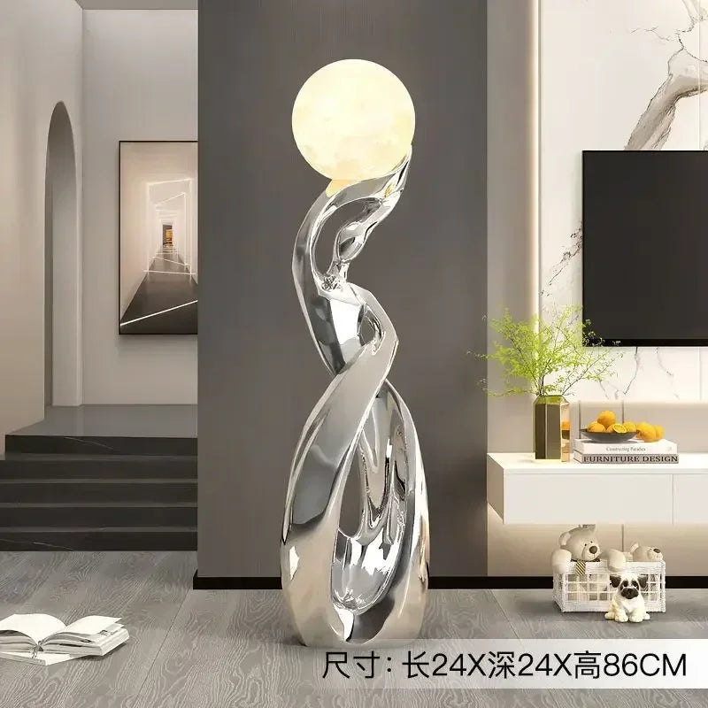 Creative Art Living Room LED Floor Lamp Next to TV Cabinet Home Decoration Sculpture Abstract Nordic Bedroom Lighting Fixtures
