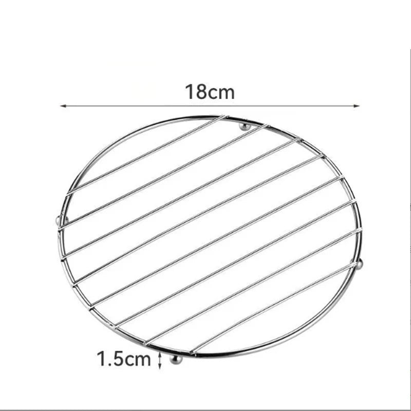 LMETJMA Stainless Steel Trivets Heat Resistant Insulated Hot Pads Table Dish Mat Tableware Placemat Dining Table Decor JT428