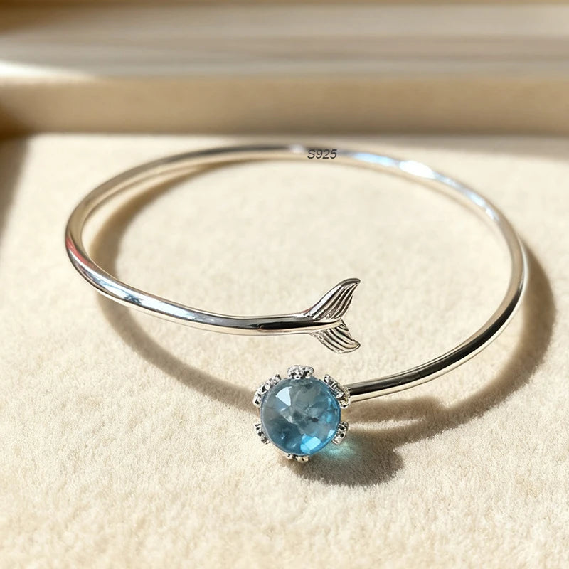 925 Sterling Silver Bracelet Geometric Cube Circle Punk Asymmetric Beaded For Woman Girl Fashion Jewelry Gift Dropship Wholesale