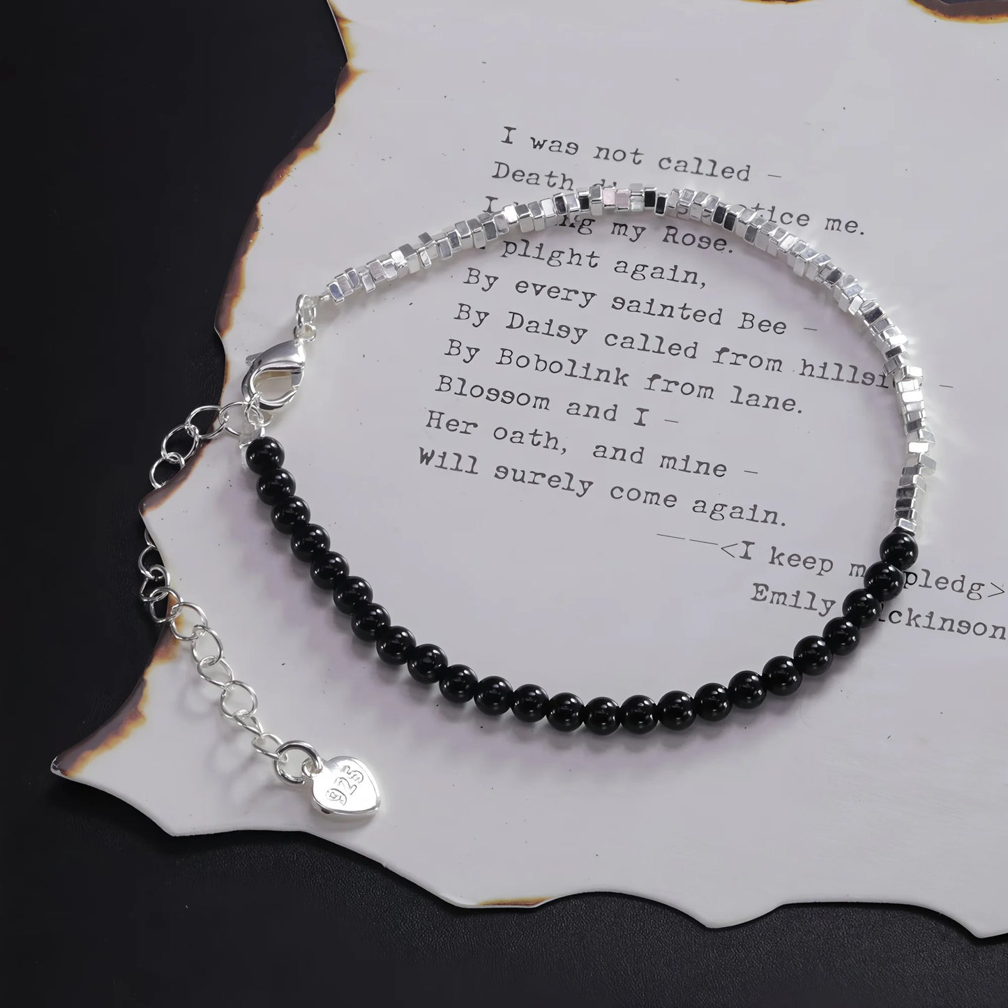 925 Sterling Silver Bracelet Geometric Cube Circle Punk Asymmetric Beaded For Woman Girl Fashion Jewelry Gift Dropship Wholesale