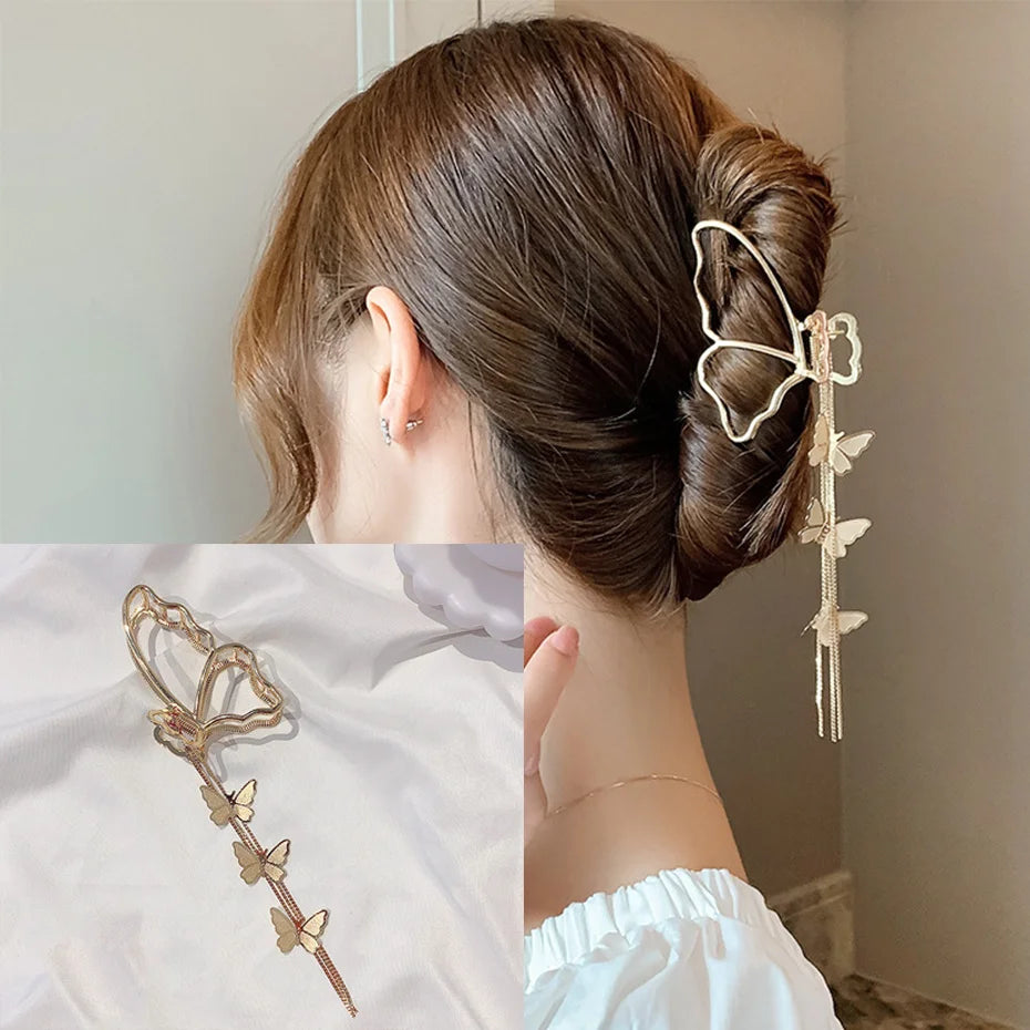 Fashion Irregular Metal Hair Claw Vintage Hair Clips Crab Hairpin Simple Geometric Barrettes Headband Hair Accessories Headwear
