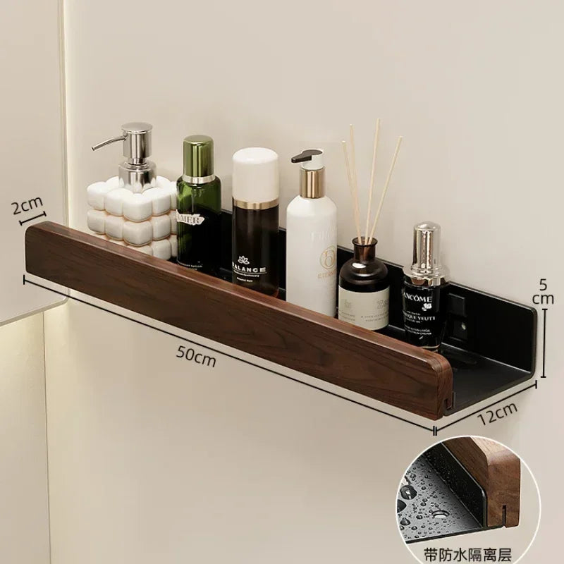 Bathroom Storage Wall Mount Shampoo Makeup Storage Holder Bathroom Accessories No Drilling Wall Shelf Shower Holder For WC