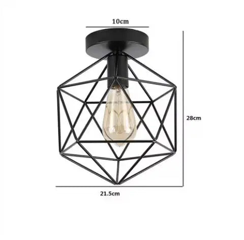 Vintage Pendant Lamp Iron Frame Ceiling Lighting Paint Restaurant Teahouse Chandelier Indoor Wrought Metal Modern Pendant Lights