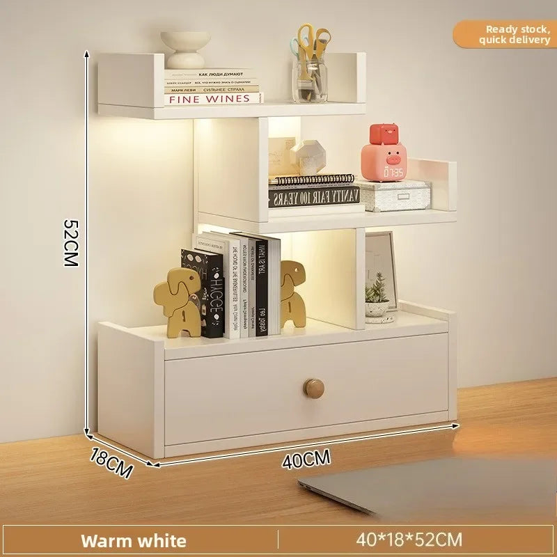 Firm Desktop Bookshelf Simple Shelf Storage Shelf Modern Simple Shelf Multi-layer Bookshelfsturdy and durable
