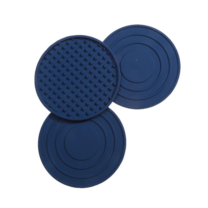 3/6Pcs Silicone Drink Coaster Heat Resistant Cup Dish Drying Mat Tabletop Protection Non-Slip Coasters for Drinks