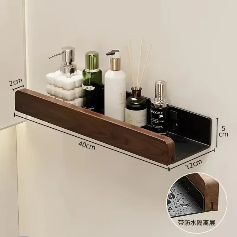 Bathroom Storage Wall Mount Shampoo Makeup Storage Holder Bathroom Accessories No Drilling Wall Shelf Shower Holder For WC