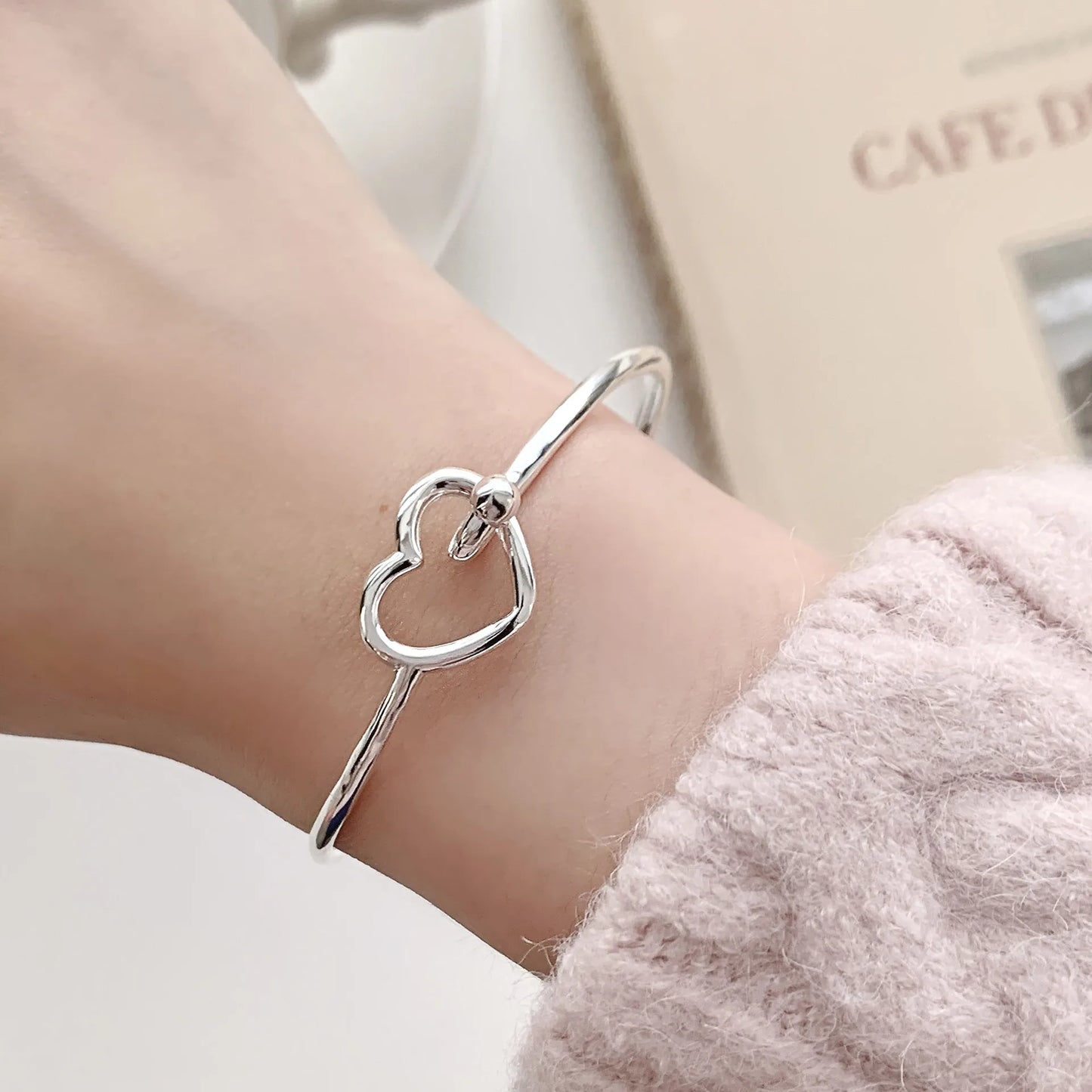 925 Sterling Silver Bracelet Geometric Cube Circle Punk Asymmetric Beaded For Woman Girl Fashion Jewelry Gift Dropship Wholesale