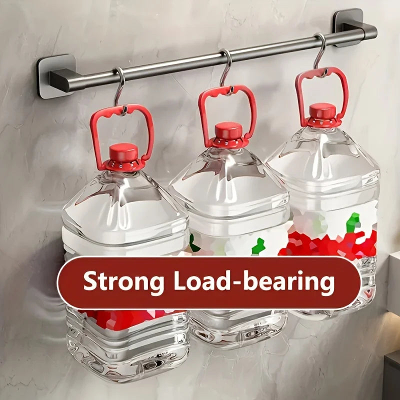 2pcs Bathroom Towel Rack Wall Mounted Towel Rack Saves Space Towel Rack Kitchen Storage Modern Decoration Without Drilling Holes