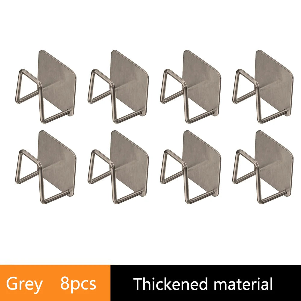 2-8 PCS Space Saving Kitchen Organizer:No Drill Wall Mounted Pot Lid Holder Under Cabinet Chopping Board Plate Storage Rack