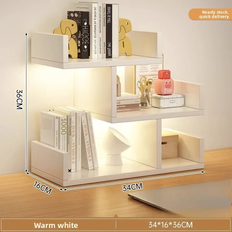 Firm Desktop Bookshelf Simple Shelf Storage Shelf Modern Simple Shelf Multi-layer Bookshelfsturdy and durable