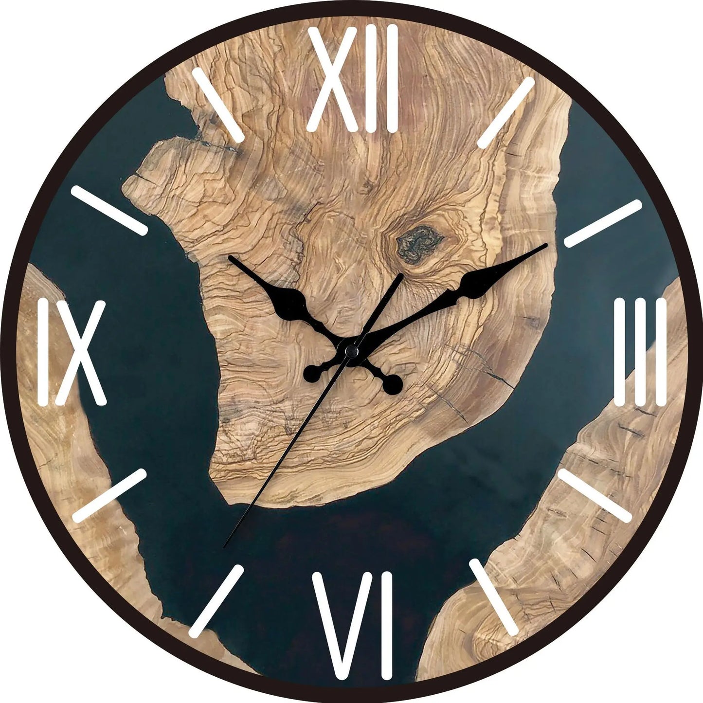 New Transparent Acrylic Wood Grain Wall Clock High Quality Luxury Wall Decoration Clocks for Living Room Bedroom Office Home