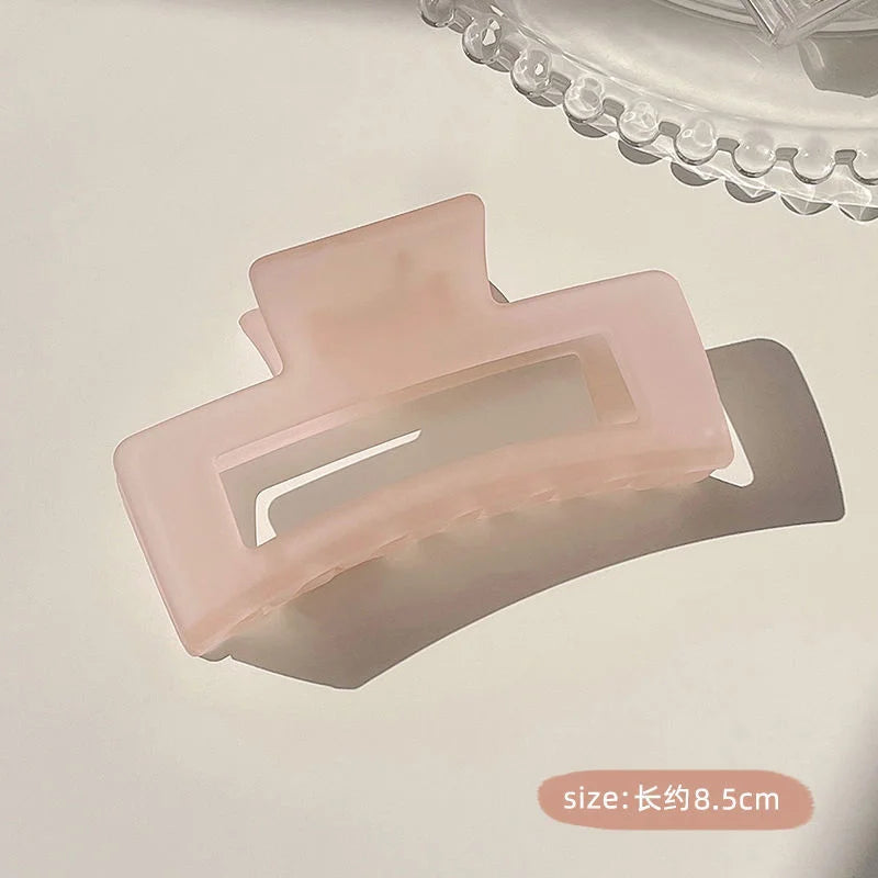 Korean Jelly Matte Gripping Clip Hairpin Trendy Simple Hair Claw Crab Barrettes Fashion For Girl Women Hair Accessories Headwear
