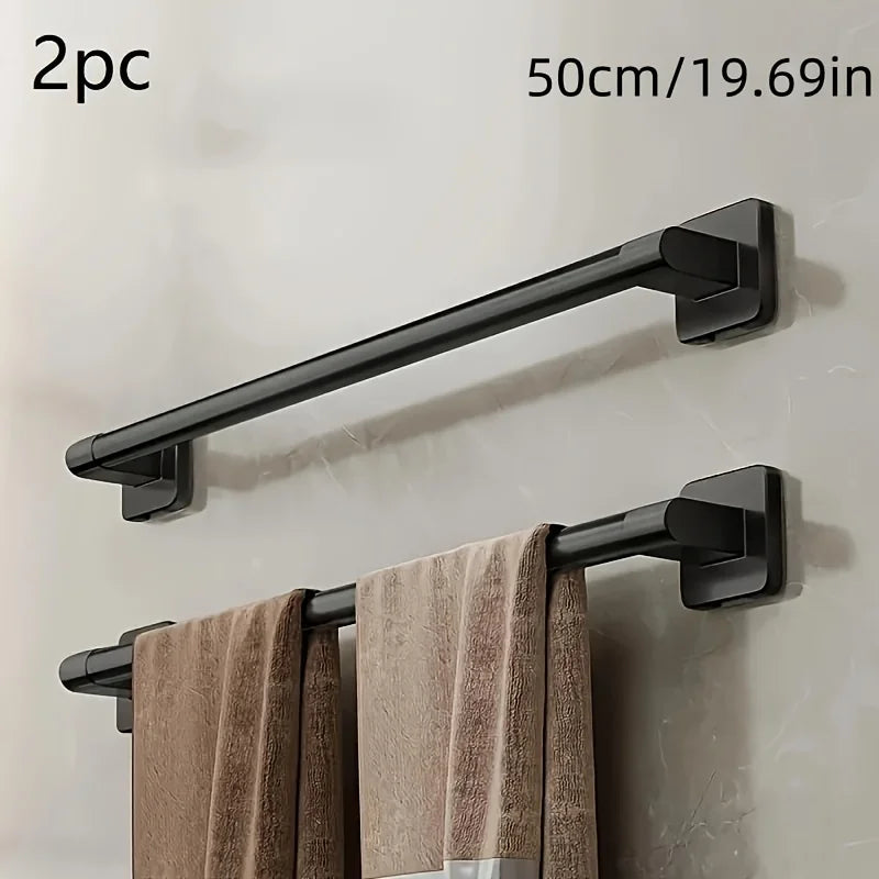 2pcs Bathroom Towel Rack Wall Mounted Towel Rack Saves Space Towel Rack Kitchen Storage Modern Decoration Without Drilling Holes
