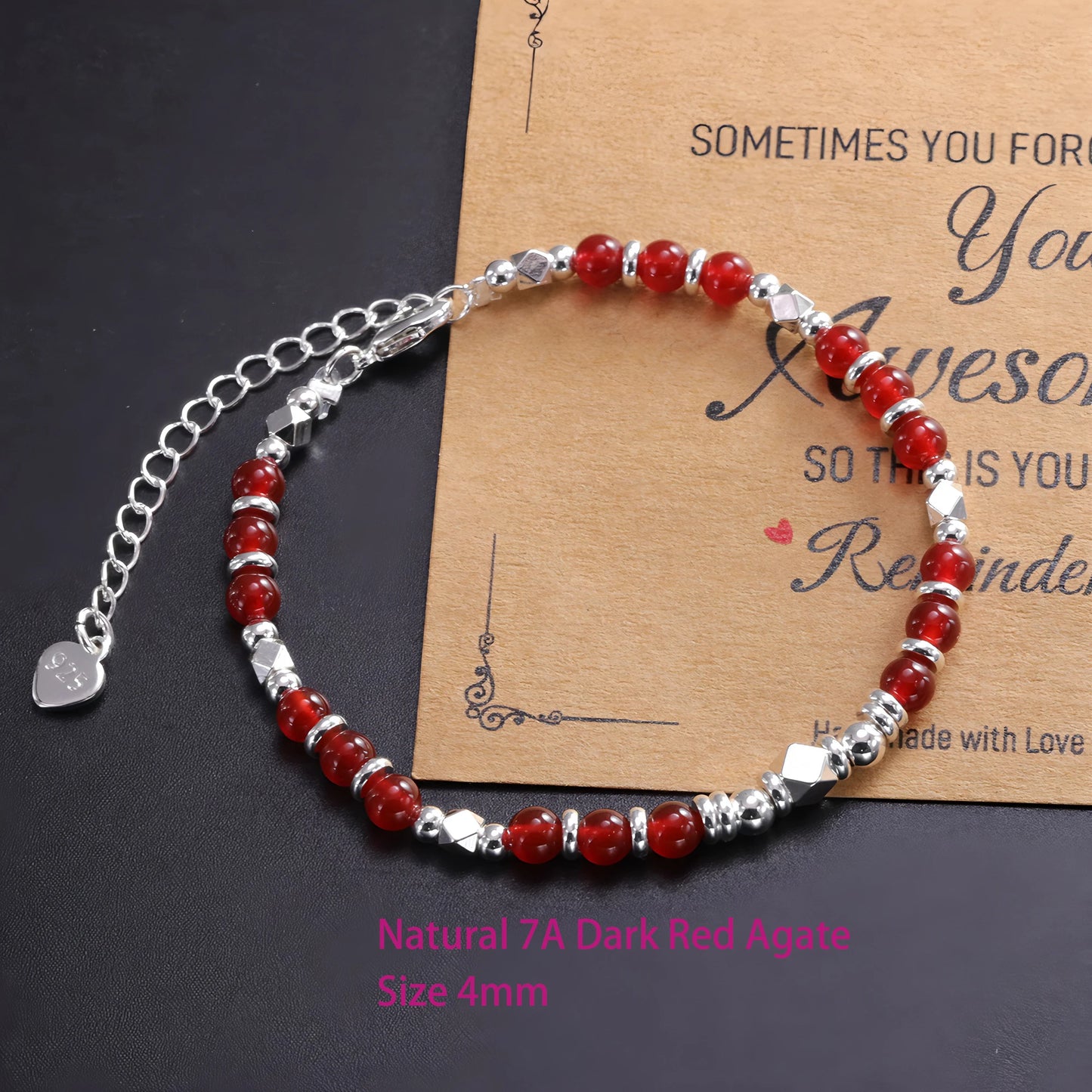 925 Sterling Silver Bracelet Geometric Cube Circle Punk Asymmetric Beaded For Woman Girl Fashion Jewelry Gift Dropship Wholesale