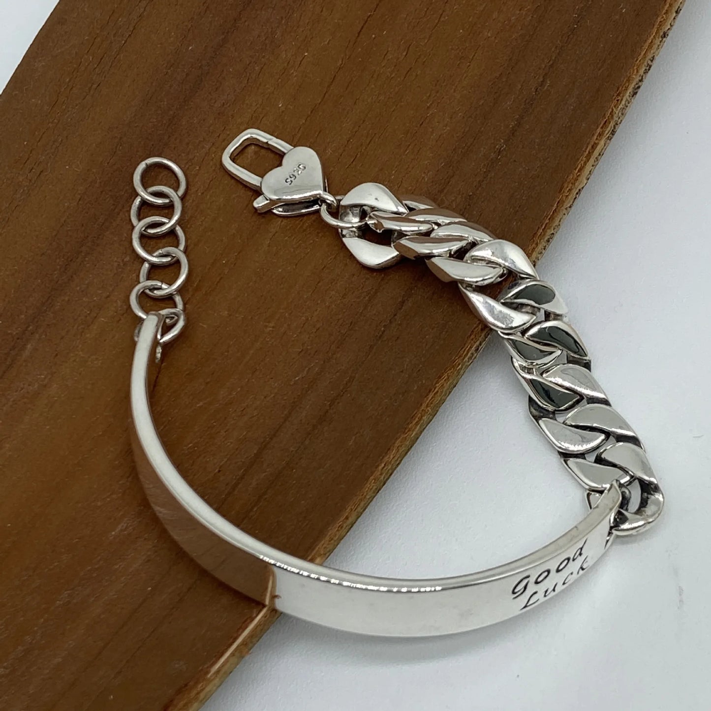 925 Sterling Silver Bracelet Geometric Cube Circle Punk Asymmetric Beaded For Woman Girl Fashion Jewelry Gift Dropship Wholesale