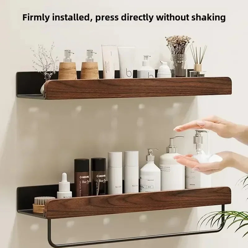 Bathroom Storage Wall Mount Shampoo Makeup Storage Holder Bathroom Accessories No Drilling Wall Shelf Shower Holder For WC