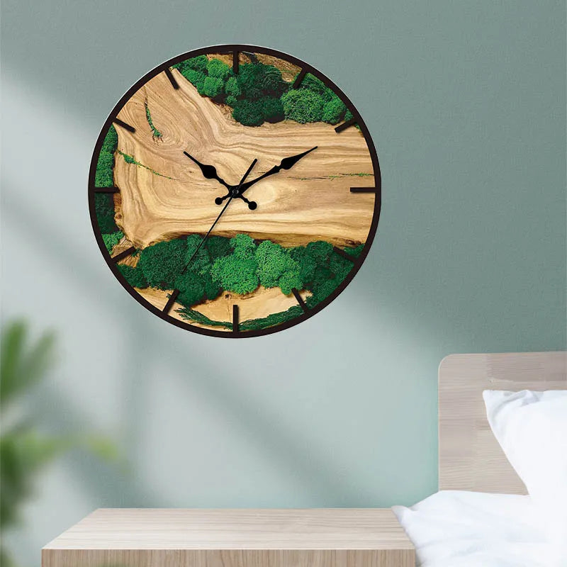 New Transparent Acrylic Wood Grain Wall Clock High Quality Luxury Wall Decoration Clocks for Living Room Bedroom Office Home