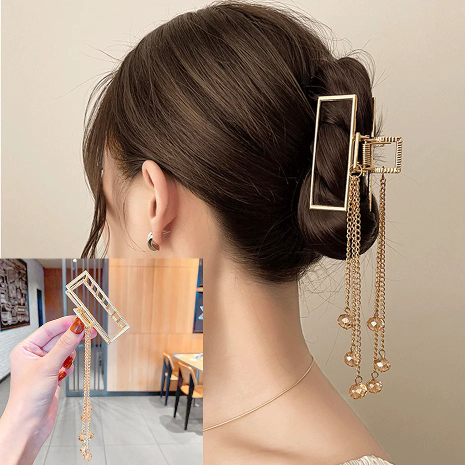 Fashion Irregular Metal Hair Claw Vintage Hair Clips Crab Hairpin Simple Geometric Barrettes Headband Hair Accessories Headwear