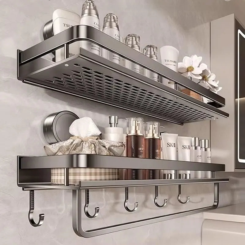 Suction cup storage rack, bathroom, non perforated artifact, toilet, washbasin, bathroom, wall mounted storage