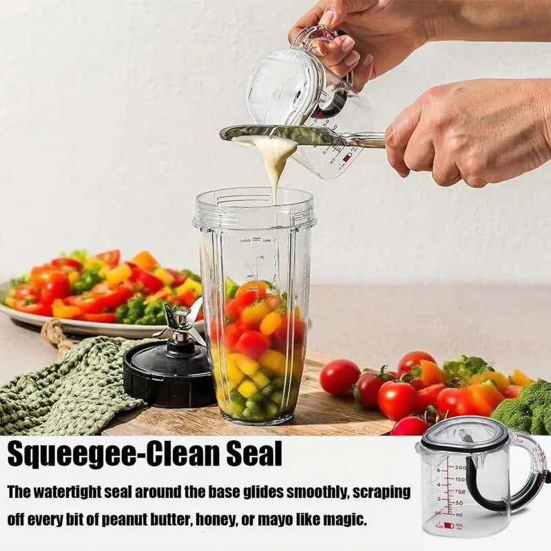 4-IN-1 Measuring Cup Adjustable MultiFunctional Measuring Cup with Scraper-Style Seal Base Kitchen Cube Cups Tools for Cooking