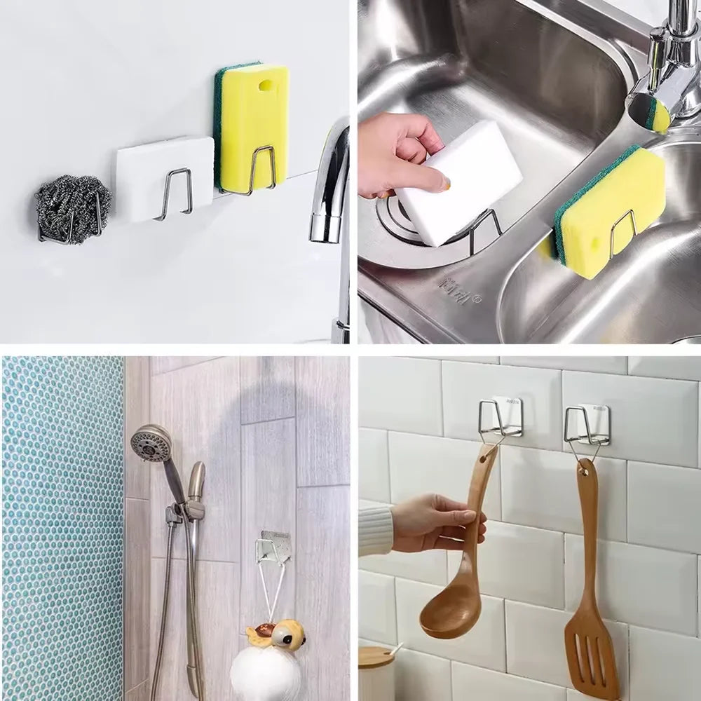 2-8 PCS Space Saving Kitchen Organizer:No Drill Wall Mounted Pot Lid Holder Under Cabinet Chopping Board Plate Storage Rack