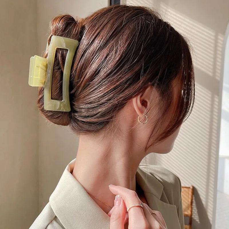 Korean Jelly Matte Gripping Clip Hairpin Trendy Simple Hair Claw Crab Barrettes Fashion For Girl Women Hair Accessories Headwear