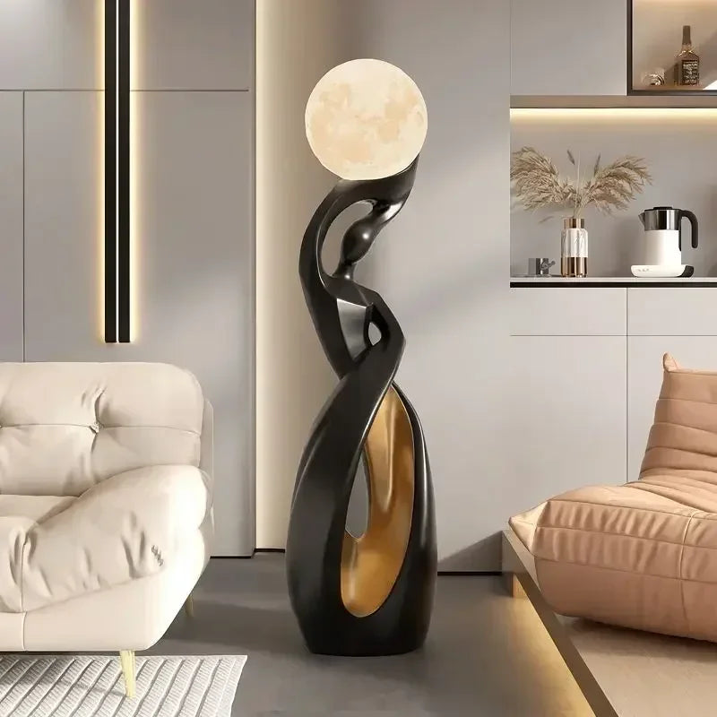Creative Art Living Room LED Floor Lamp Next to TV Cabinet Home Decoration Sculpture Abstract Nordic Bedroom Lighting Fixtures