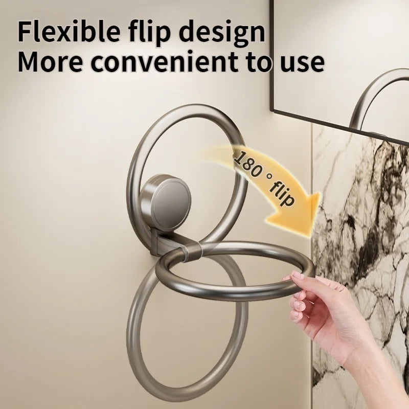 No Need To Drill Suction Cup bathroom towel ring Kitchen rag rack toilet wall hanging hand towel ring kitchen rag rack