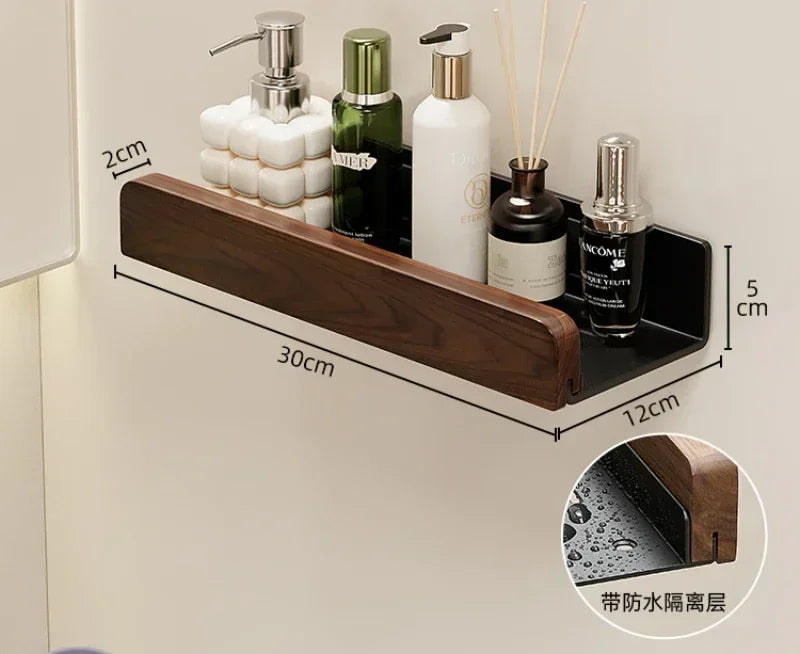 Bathroom Storage Wall Mount Shampoo Makeup Storage Holder Bathroom Accessories No Drilling Wall Shelf Shower Holder For WC