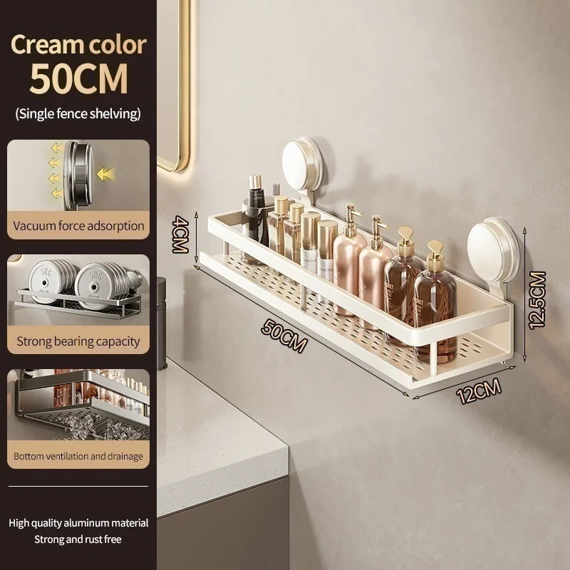Suction cup storage rack, bathroom, non perforated artifact, toilet, washbasin, bathroom, wall mounted storage