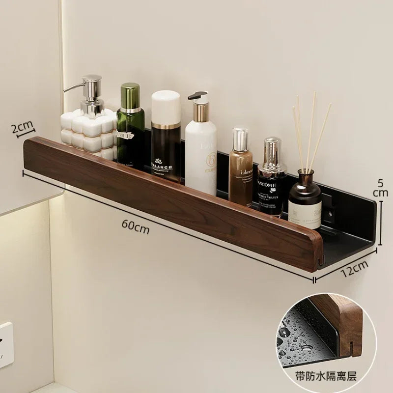 Bathroom Storage Wall Mount Shampoo Makeup Storage Holder Bathroom Accessories No Drilling Wall Shelf Shower Holder For WC