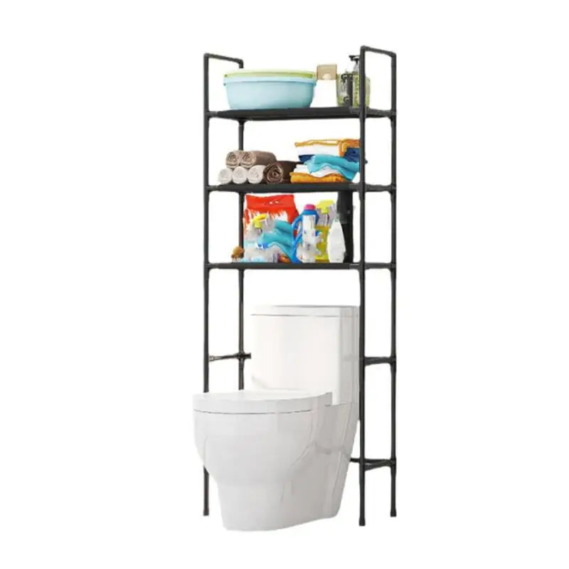 3 Layer Bathroom Washing Machine Storage Rack No Drill Multifunctional Movable Storage Organizer for Laundry Room