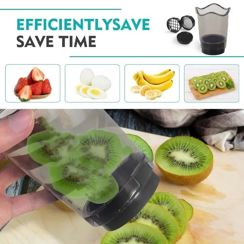Precision Fruit Slicer Removable Blades Multi Function Kitchen Tool for Strawberries Bananas Vegetables Easy Dishwasher