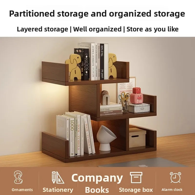 Firm Desktop Bookshelf Simple Shelf Storage Shelf Modern Simple Shelf Multi-layer Bookshelfsturdy and durable