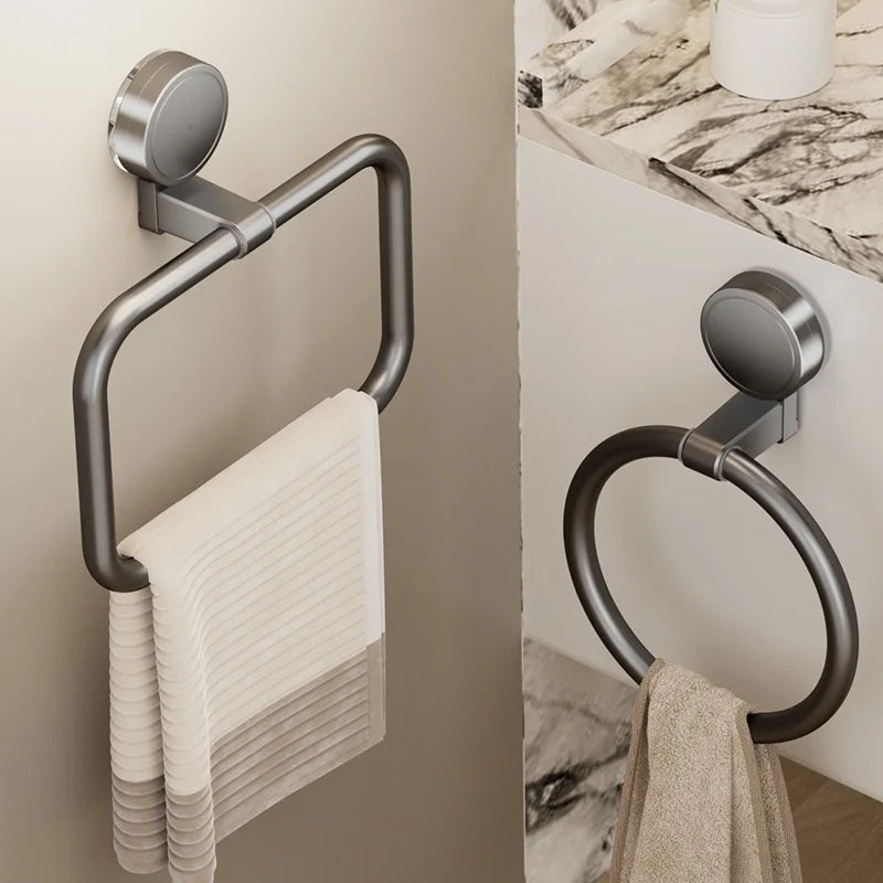 No Need To Drill Suction Cup bathroom towel ring Kitchen rag rack toilet wall hanging hand towel ring kitchen rag rack