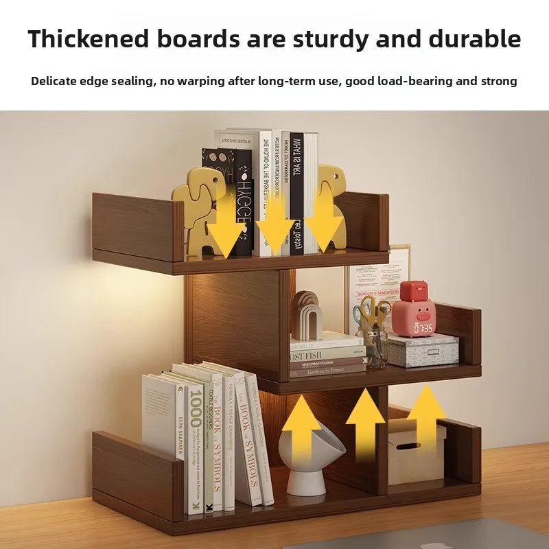 Firm Desktop Bookshelf Simple Shelf Storage Shelf Modern Simple Shelf Multi-layer Bookshelfsturdy and durable