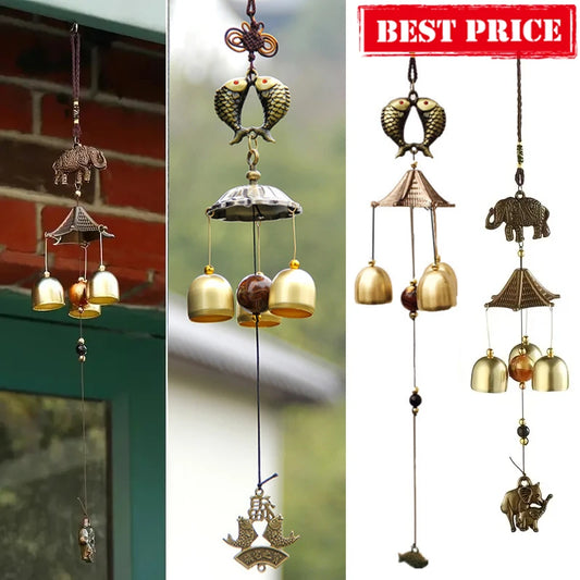 Newest Retro Wind Chimes Garden Decorations Wind Chimes Outdoor Decoration for Home Copper Wind Bell Wind Music Home Decoration