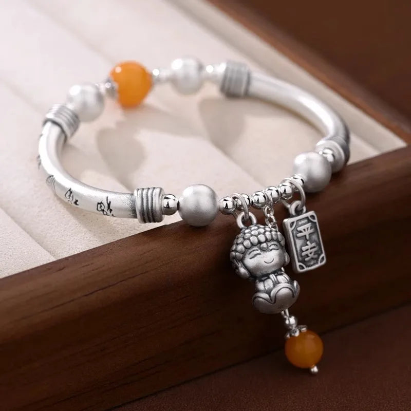 925 Sterling Silver Bracelet Geometric Cube Circle Punk Asymmetric Beaded For Woman Girl Fashion Jewelry Gift Dropship Wholesale