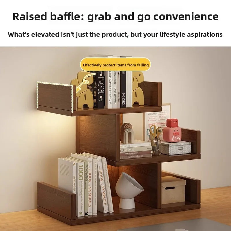 Firm Desktop Bookshelf Simple Shelf Storage Shelf Modern Simple Shelf Multi-layer Bookshelfsturdy and durable