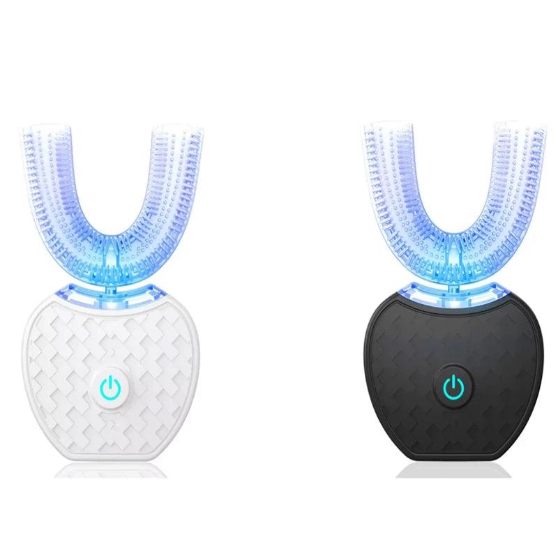Intelligent Automatic U Type Modes Tooth Brush Sonic Electric Toothbrush USB Rechargeable Tooth Whitening Blue Light