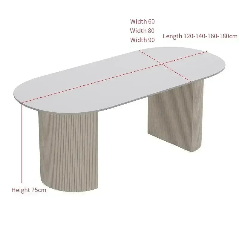 Oval Modern Dining Table Kitchen Unique Nordic Italian Salon Dining Table Luxury White Design Mesas De Jantar Home Furniture