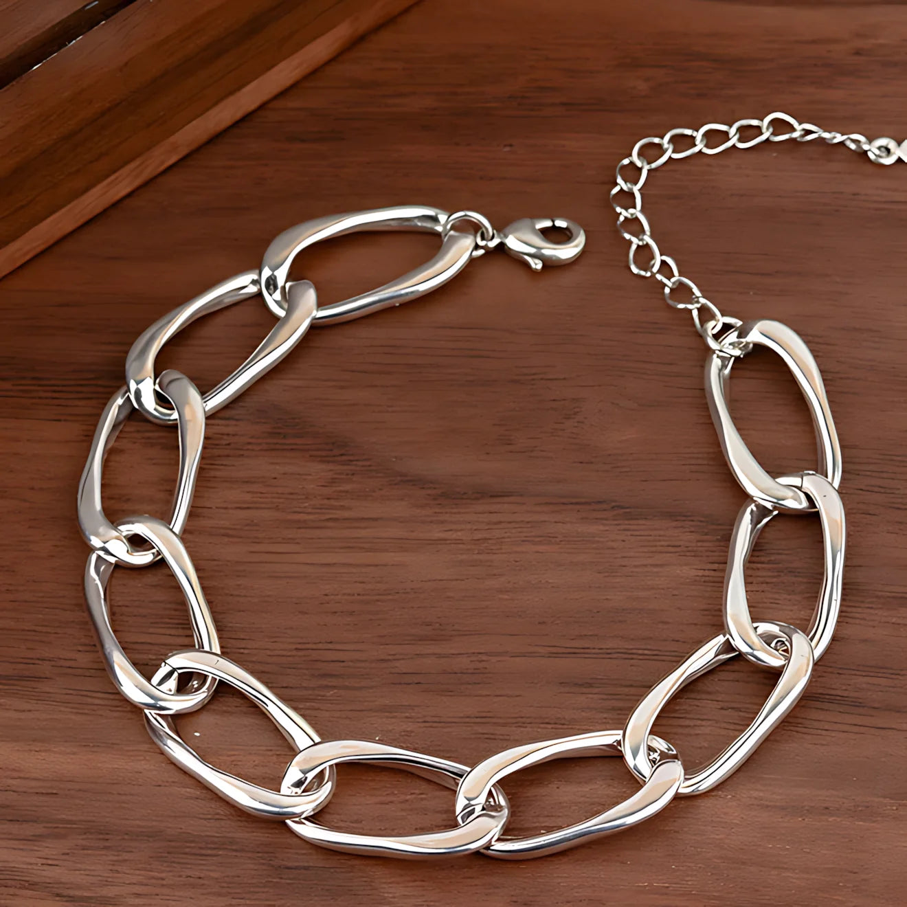 925 Sterling Silver Bracelet Geometric Cube Circle Punk Asymmetric Beaded For Woman Girl Fashion Jewelry Gift Dropship Wholesale